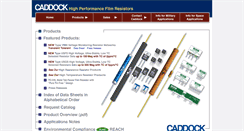 Desktop Screenshot of caddock.com