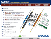 Tablet Screenshot of caddock.com